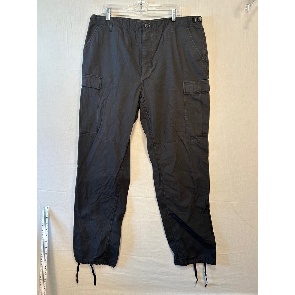 Propper Mens Black Cotton Ripstop BDU Cargo Pants Tactical Utility Size L/L